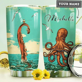 Octopus Personalized Stainless Steel Tumbler 20Oz - Thegiftio UK