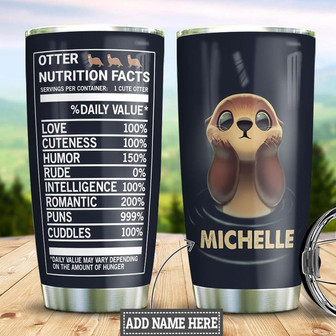 Otter Facts Personalized Stainless Steel Tumbler 20Oz - Thegiftio