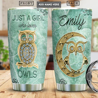Owl Jewelry Style Personalized Stainless Steel Tumbler 20Oz - Thegiftio UK