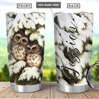 Owl Personalized Stainless Steel Tumbler 20Oz - Thegiftio UK