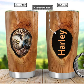 Owl Personalized Stainless Steel Tumbler 20Oz - Thegiftio UK