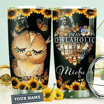 Owlaholic Personalized Stainless Steel Tumbler 20Oz - Thegiftio UK