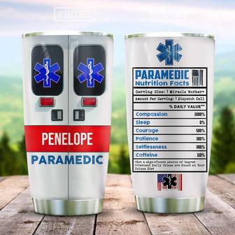 Paramedic Nutrition Facts Personalized Stainless Steel Tumbler 20Oz - Thegiftio UK