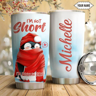 Penguin Christmas Personalized Stainless Steel Tumbler 20Oz - Thegiftio UK