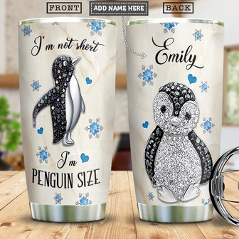 Penguin Jewelry Style Personalized Stainless Steel Tumbler 20Oz - Thegiftio UK
