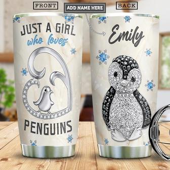 Penguin Lover Jewelry Style Personalized Stainless Steel Tumbler 20Oz - Thegiftio UK