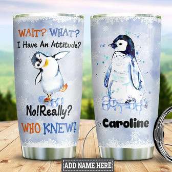 Penguin Personalized Stainless Steel Tumbler 20Oz - Thegiftio UK