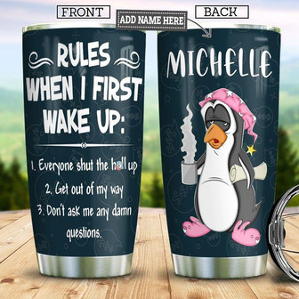 Penguin Personalized Stainless Steel Tumbler 20Oz - Thegiftio UK