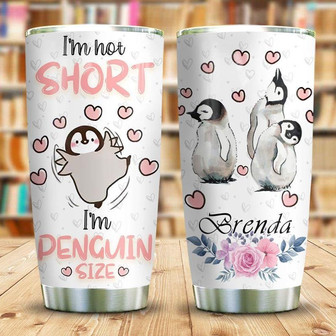 Penguin Size Personalized Stainless Steel Tumbler 20Oz - Thegiftio UK