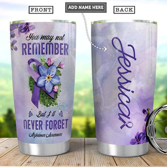 Personalized Alzheimer Awareness Stainless Steel Tumbler 20Oz - Thegiftio UK