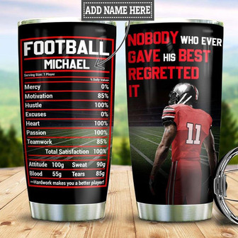 Personalized American Football Facts Stainless Steel Tumbler 20Oz - Thegiftio UK