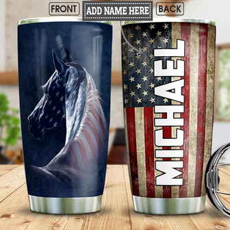 Personalized American Horse Stainless Steel Tumbler 20Oz - Thegiftio UK