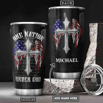 Personalized American Wings Faith Stainless Steel Tumbler 20Oz - Thegiftio UK