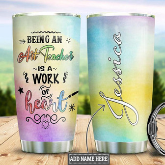 Personalized Art Teacher Stainless Steel Tumbler 20Oz - Thegiftio