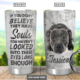 Personalized Baby Pitbull Soul Stainless Steel Tumbler 20Oz - Thegiftio UK