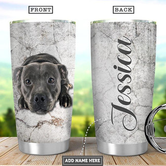 Personalized Baby Pitbull Stainless Steel Tumbler 20Oz - Thegiftio UK