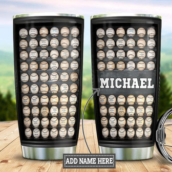 Personalized Baseball Display Stainless Steel Tumbler 20Oz - Thegiftio UK