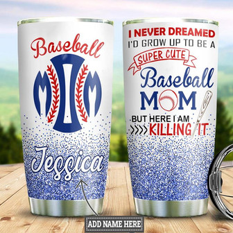 Personalized Baseball Mom Stainless Steel Tumbler 20Oz - Thegiftio UK