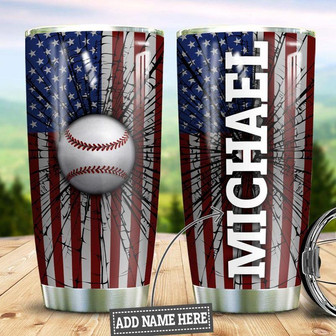 Personalized Baseball Stainless Steel Tumbler 20Oz - Thegiftio UK