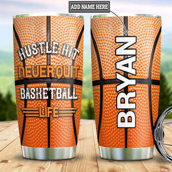 Personalized Basketball Ball Stainless Steel Tumbler 20Oz - Thegiftio