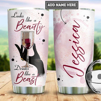 Personalized Beauty Beast Wine Stainless Steel Tumbler 20Oz - Thegiftio UK