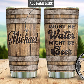 Personalized Beer Barrel Wooden Style Stainless Steel Tumbler 20Oz - Thegiftio UK
