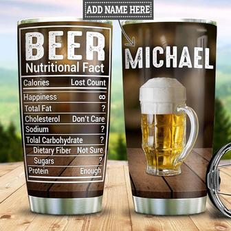Personalized Beer Nutrition Facts Stainless Steel Tumbler 20Oz - Thegiftio UK