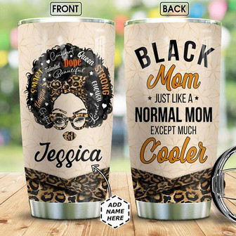 Personalized Black Mom Boss Stainless Steel Tumbler 20Oz - Thegiftio UK