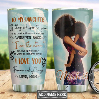 Personalized Black Mom To Daughter Stainless Steel Tumbler 20Oz - Thegiftio UK