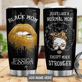 Personalized Black Mom Stainless Steel Tumbler 20Oz - Thegiftio UK