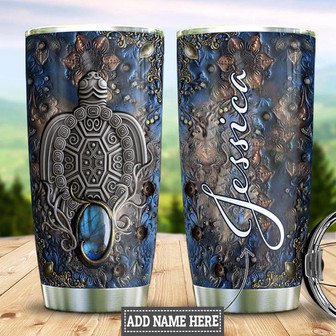Personalized Blue Turtle Stainless Steel Tumbler 20Oz - Thegiftio UK