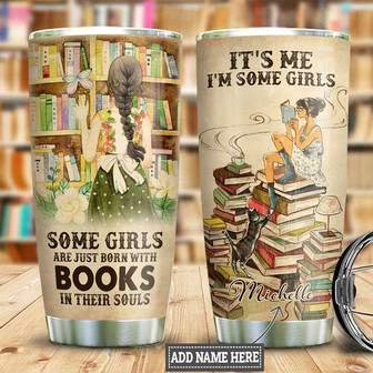 Personalized Book Girl Stainless Steel Tumbler 20Oz - Thegiftio UK