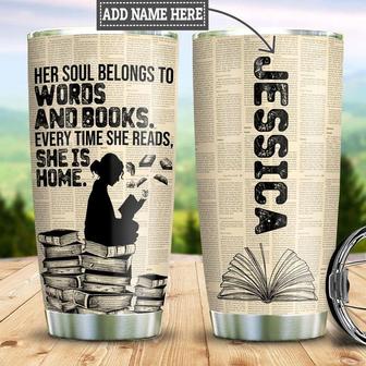 Personalized Book Lover Home Stainless Steel Tumbler 20Oz - Thegiftio UK