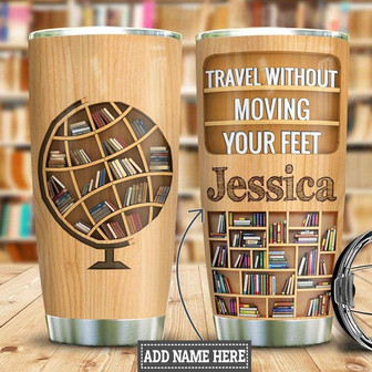 Personalized Book Lover Travel Stainless Steel Tumbler 20Oz - Thegiftio UK