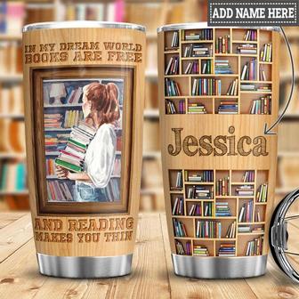Personalized Book Lovers Dream World Stainless Steel Tumbler 20Oz - Thegiftio UK
