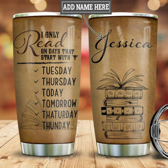 Personalized Book Reader Stainless Steel Tumbler 20Oz - Thegiftio UK