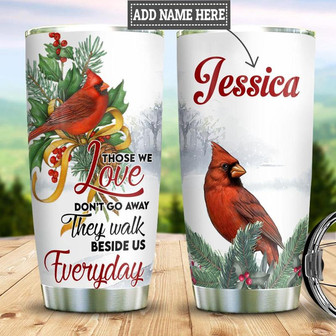 Personalized Cardinal Beside Us Stainless Steel Tumbler 20Oz - Thegiftio UK