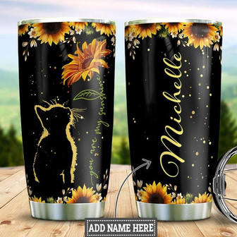 Personalized Cat Sunshine Stainless Steel Tumbler 20Oz - Thegiftio UK
