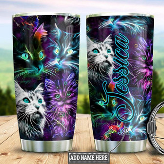 Personalized Cats Stainless Steel Tumbler 20Oz - Thegiftio UK