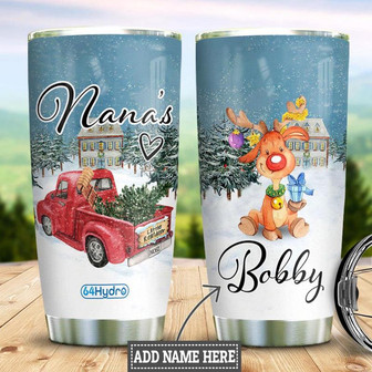 Personalized Christmas Nana Reindeer Stainless Steel Tumbler 20Oz - Thegiftio UK