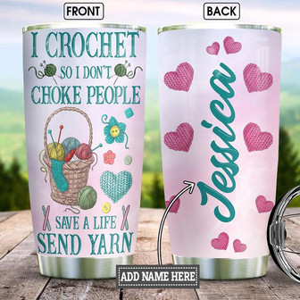 Personalized Crochet Lover Stainless Steel Tumbler 20Oz - Thegiftio UK