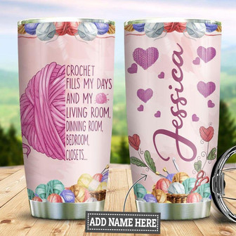 Personalized Crochet Quote Stainless Steel Tumbler 20Oz - Thegiftio UK