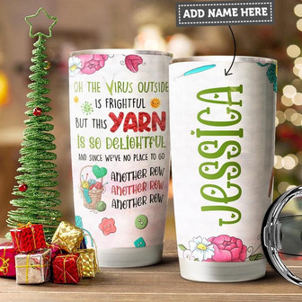 Personalized Crochet Stainless Steel Tumbler 20Oz - Thegiftio UK