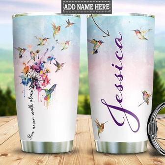 Personalized Dandelion Hummingbird Stainless Steel Tumbler 20Oz - Thegiftio UK