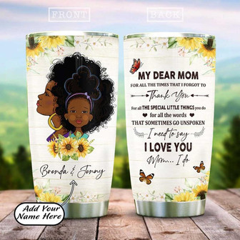 Personalized Dear Mommy Stainless Steel Tumbler 20Oz - Thegiftio