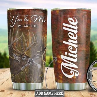 Personalized Deer Couple We Got This Stainless Steel Tumbler 20Oz - Thegiftio UK