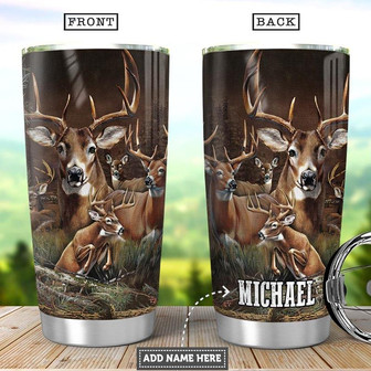 Personalized Deer Stainless Steel Tumbler 20Oz - Thegiftio UK