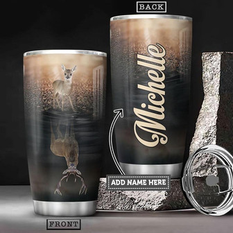 Personalized Deer Stainless Steel Tumbler 20Oz - Thegiftio