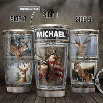 Personalized Deer Stainless Steel Tumbler 20Oz - Thegiftio UK