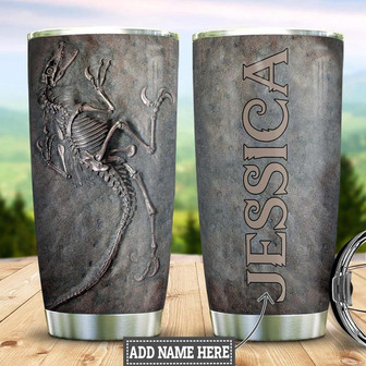 Personalized Dinosaur Fossil Stainless Steel Tumbler 20Oz - Thegiftio UK